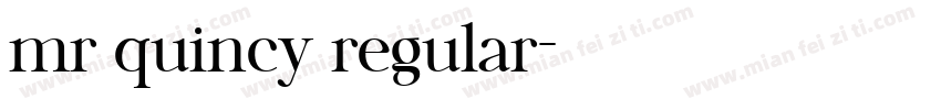 mr quincy regular字体转换